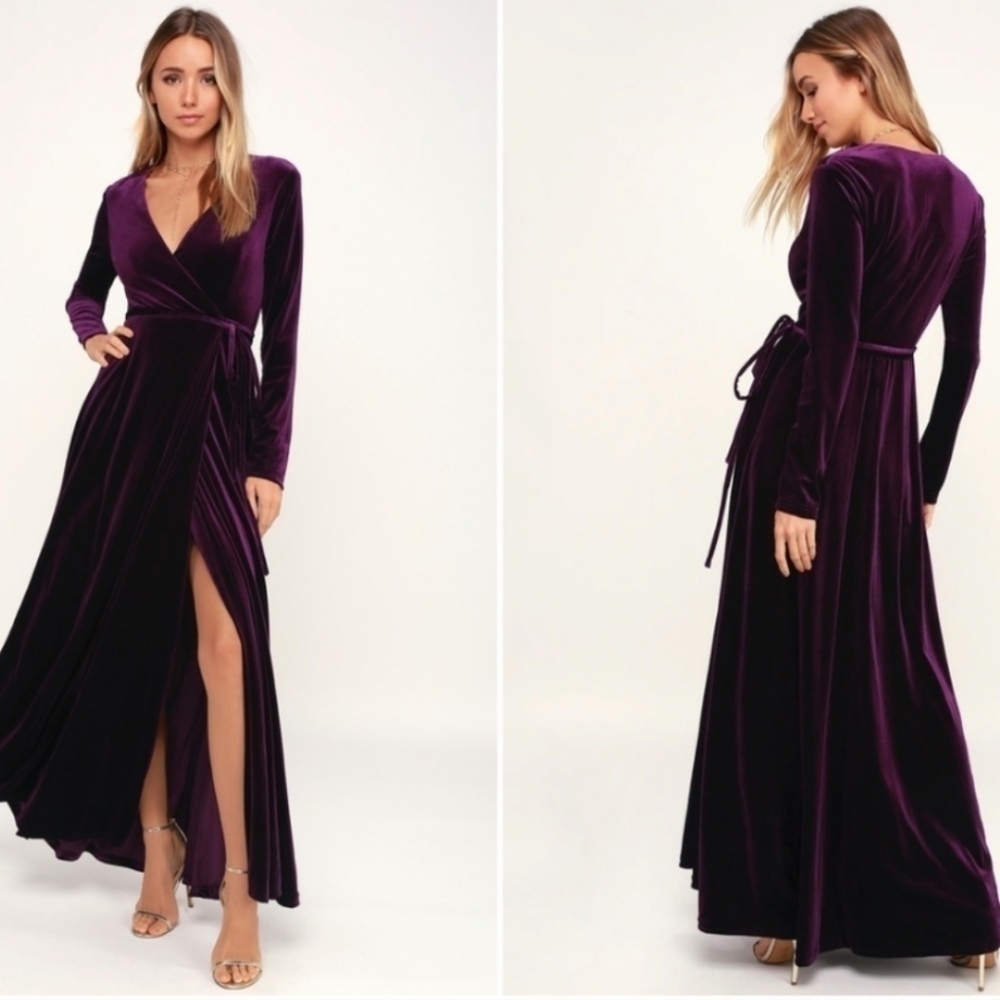 Lulu's Purple Long Sleeve Dress